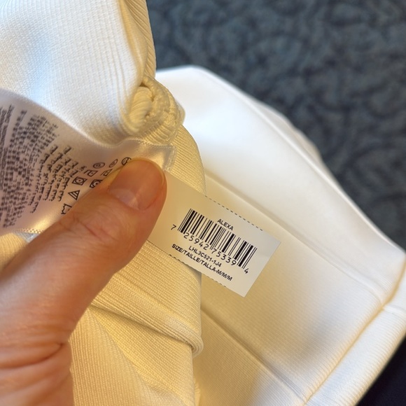 BCBGMaxAzria Ivory Alexia Midi Pencil Skirt Knee Stretch Bondage Sz M - Picture 5 of 6